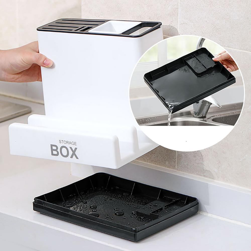 Kitchen Knife & Tableware Storage Holder Rack – Space Saving Cabinet Organizer for Utensils