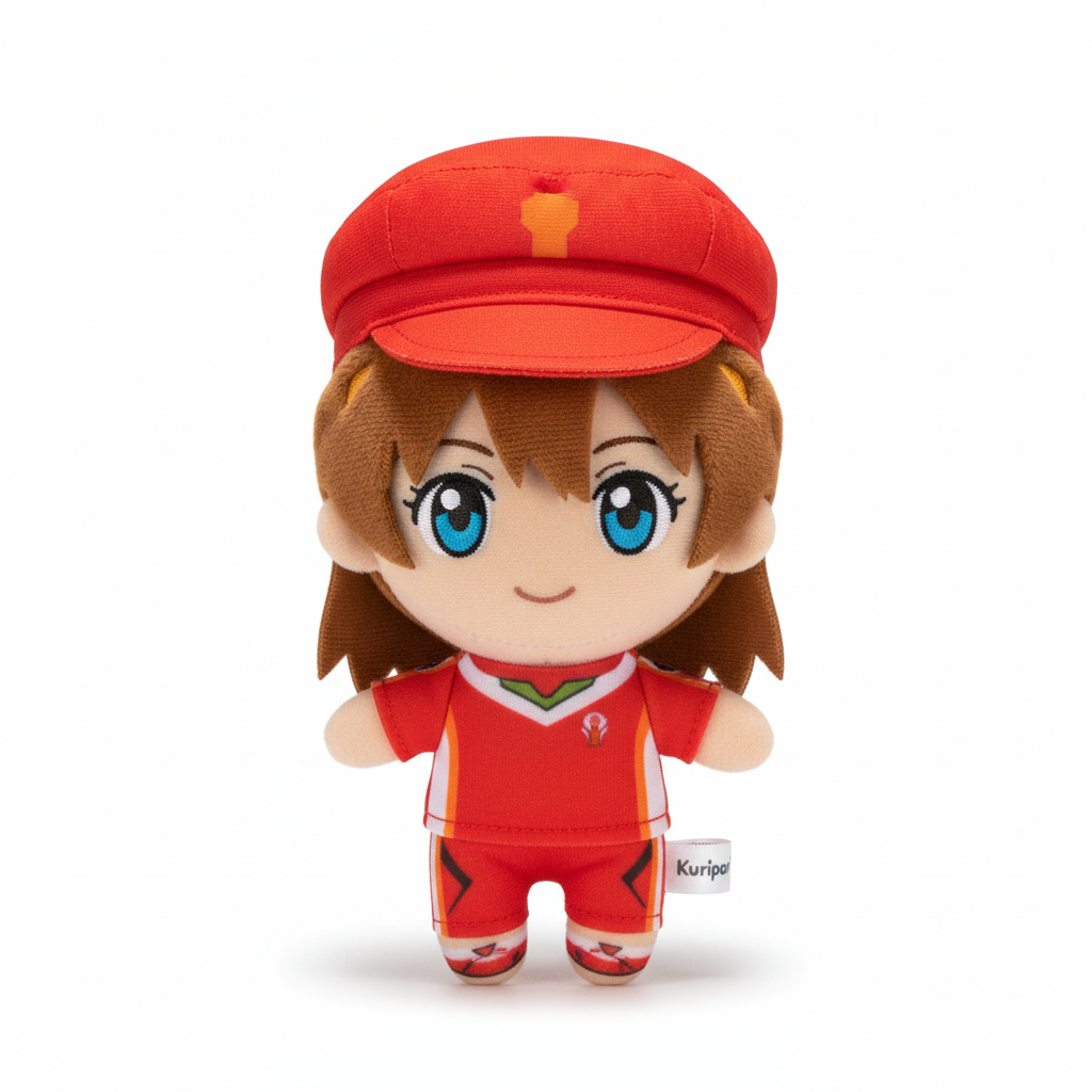 PREORDER Rebuild of Evangelion Kuripan Plushie Asuka Shikinami Langley (Jersey & Casquette Cap)